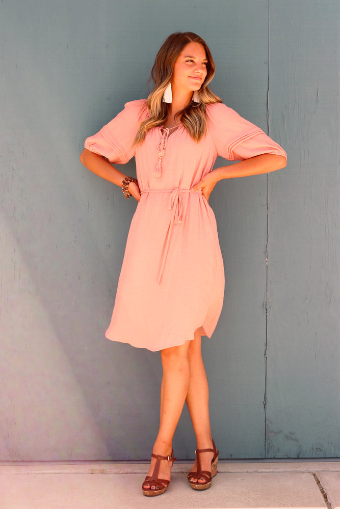 Linen Draw-String Dress – MAKIE + the Late Bloomers